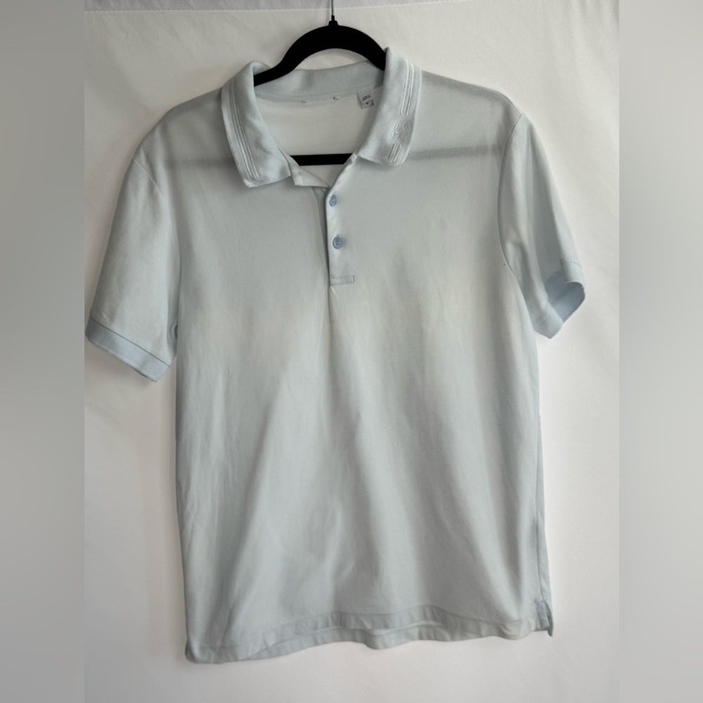 Burberry Men's Size Medium‎ Blue Polo Flawed